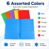 Cliory 6-Pack Two-Pocket Folders for Students & Office