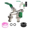 Double Outlet Garden Tap, 1/2 Dual Outdoor Taps & Splitter