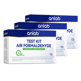 anlab™ Air Formaldehyde (HCHO) DIY Test Kit - Used for Air Quality Testing, Detector Used for Home, Residential, Business, Hotel, Hospital, School, Furniture, Auto (Pack of 3)