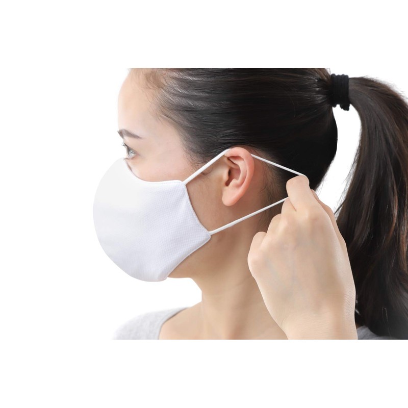 MSK-B3L-W Washable 7 Billion Mask, Adult, White, 3 Pieces