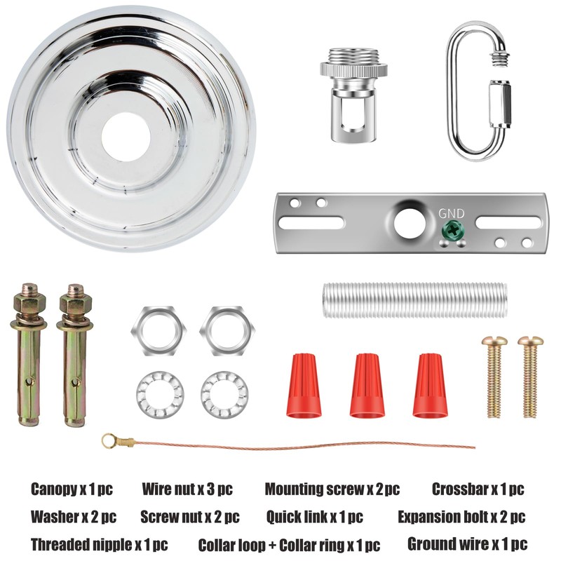 MAYOMAJO 6 Inch Light Canopy Kit with Heavy Duty, Replacement
