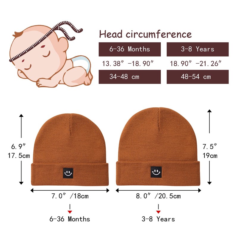 MaxNova Smiley Beanie 3-8 Years Dark Orange