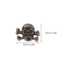 SUPVOX 10PCS Ghost Head Rivets Studs Punk Skull Head Stud DIY Rivet Leather Craft Decoration Accessories