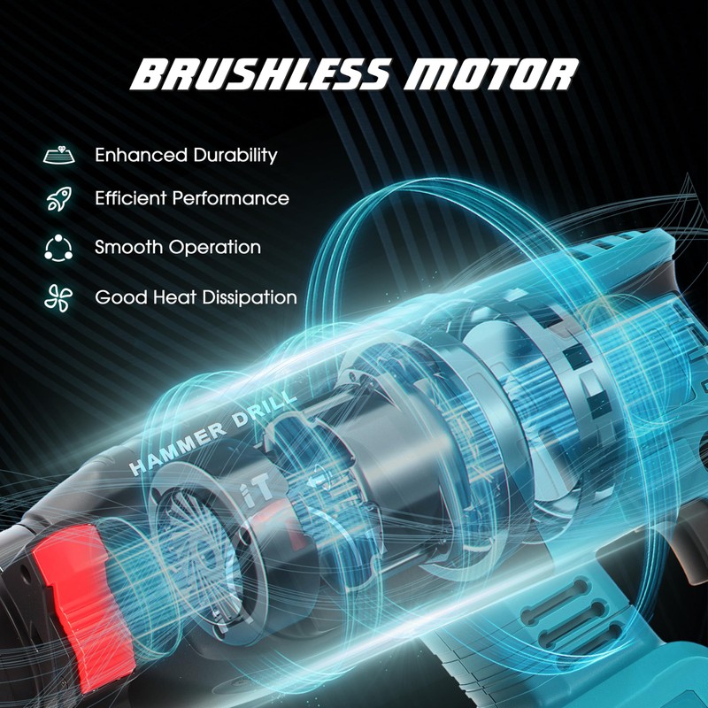 1-1/4 Inch Cordless Rotary Hammer Drill SDS-Plus Brushless for Makita