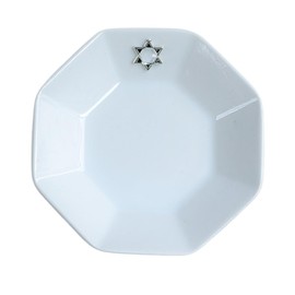 Feng Shui Orgonite Good Luck Interior Octagonal Dish, Large 3.9 inches (10 cm) with Hexagram Star, No Replacement Required, Feng Shui Purification Plate (Large Plate with Hexagonal Star)