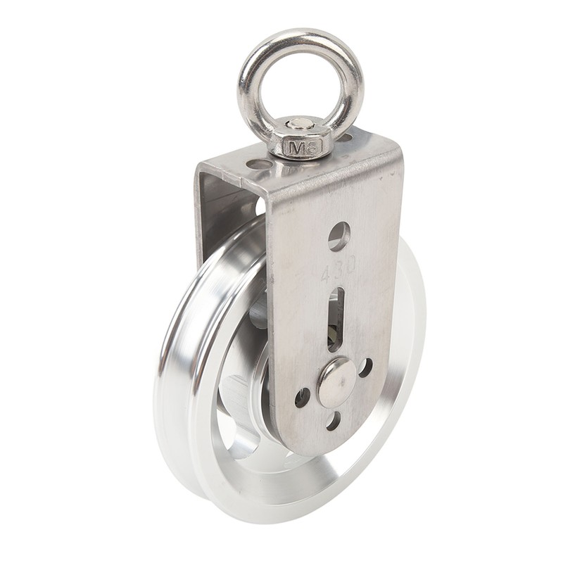 Cable Pulley Wheel Stainless Steel 360 Degree Rotation Traction Wheel