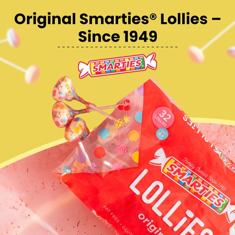 Smarties Double Lollies - Gluten Free, Peanut Free, Fat Free