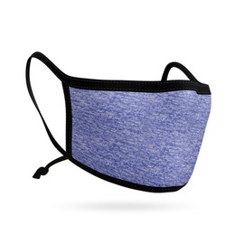 Empire Cove Face Mask Adult Teen Size 2-Ply Layer Washable Cotton Poly Adjustable Ear Strings with Filter Pocket Heather Blue White Made in USA with Imported Fabric