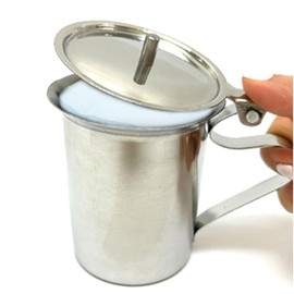 2 Stainless Steel Teapot Coffee Creamer Server Cup Pitcher Lid Cover Carafe 10oz Pour Hot Water Jug Tea 1Oz Coffee Creamer Lid Container Small Milk Pitcher Coffee Cream Dispenser Creamer Pitcher with