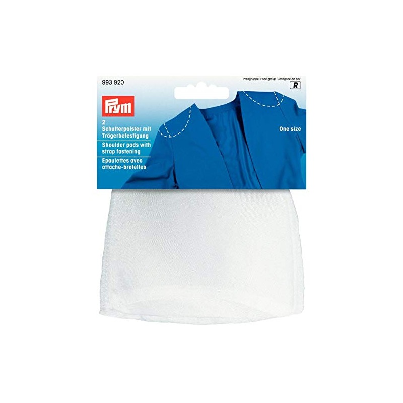 Prym weiß 993920 Schulterpolster Trägerbefestigung PA, Charmeuse, one Size 115