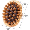 Beech Wooden Scalp Massage Comb, Wooden Scalp Massager, Round Portable