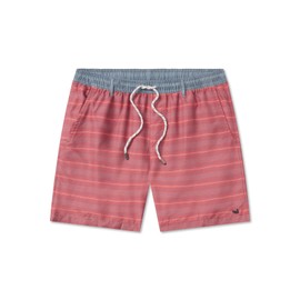 Dockside Swim Trunk - Mayan Dot, Washed Red, X-Small
