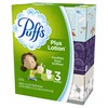 Puffs Plus Lotion Facial Tissues, 3 Family Boxes, 124 tissues