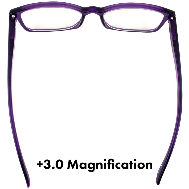 Birdz Eyewear BPA-Free Reading Glasses – Royal Purple Soft-Touch Frame,