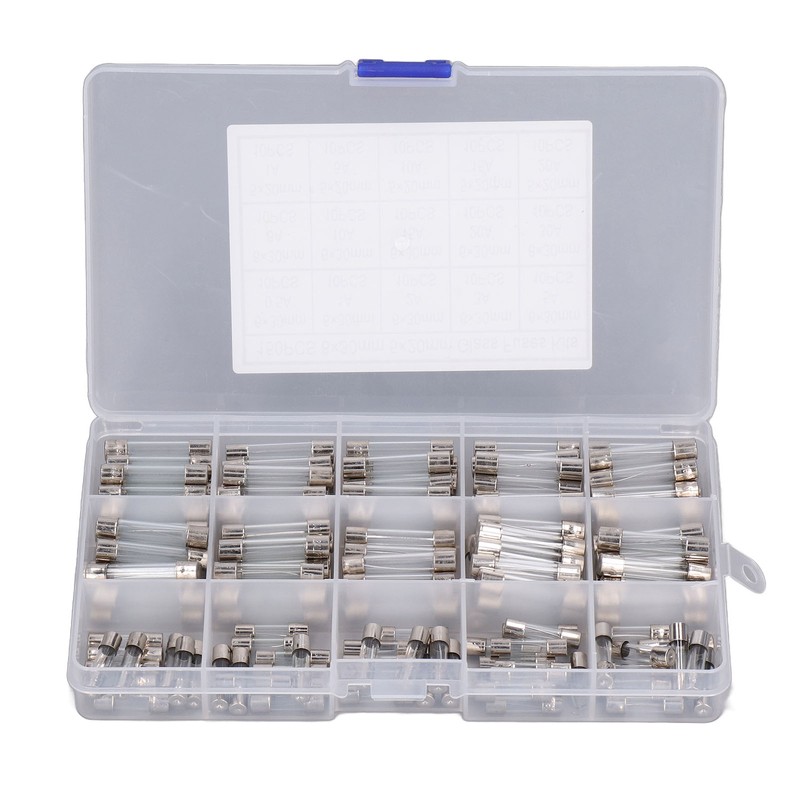 150Pcs Glass Fuses Alloy Tube Fuse Assorted Kit for Household