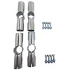 180 Degree Structural Pipe Connector, 1" Stainless Steel Rail Clamps,
