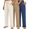 Neer 3 Pack Women's Lounge Pants Wide Leg Yoga Sweatpants