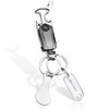 Multifunctional Key Chain with Trolley Insert, silver