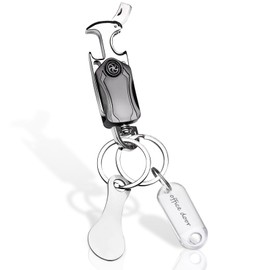 Multifunctional Key Chain with Trolley Insert, silver
