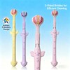 Mluyeri 3-Sided Toothbrush Set, 7.4 Inch, 360 Degree Cleaning, 3