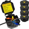 MIARALA Black Open Splice Junction Box (4 Pack), Electrical Splice