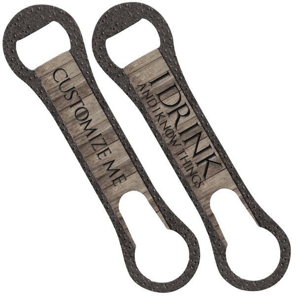 BarConic Customizable V-Rod Bottle Opener - I Drink & I