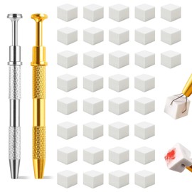 Eiito 100Pcs Soft Nail Sponges for Ombre, Nail Art Sponges With 2Pack Grabbing Pen, Aura Nails, Ombre Nail Brush, Manicure Nail Art Tools (Silver+gold)