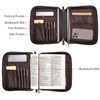 Polare Full Grain Leather Bible Cover Church Bag 10x7.5x2.2 inch