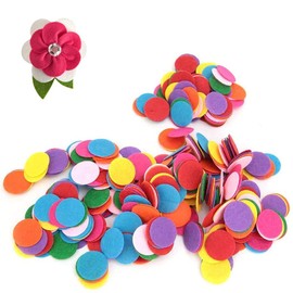 200 Pcs Felt Circle Multicolor Felt Pads Felt Circles Round 40mm Thickened Highly Absorbent for DIY Craft Decoration and Sewing Handcraft Wedding Table Sprinkles (Random Color)