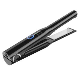 Cordless Hair Straightener Portable Hair Straightener Wireless Flat Iron Hair Straightener Mini Travel Flat Iron Rechargeable 3 Adjustable Temperature Straightener (Black)