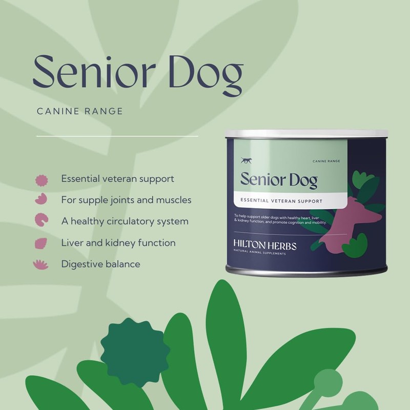 Hilton Herbs Senior Dog Natural Supplement. 100% Natural Ingredients. Supplement