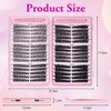 Aomig Eyelash Extension Set 542 Pieces DIY Cluster Lashes 8-16