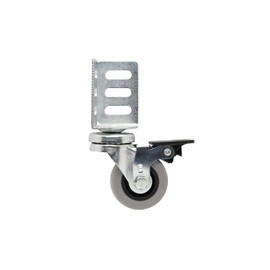 Shepherd Hardware 8126E 1-7/8-Inch TPR Swivel Corner Casters with Top Brake, 4-Pack