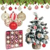 Christmas Balls Set - 40pcs Glitter Christmas Bauble, 6cm Red