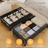 KITHELP Under Bed Storage with Wheels,2 Pack Under Bed Shoe