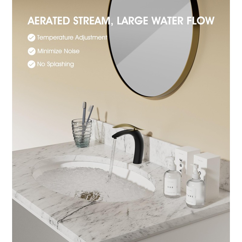 Modern Bathroom Sink Faucet Single Handle Unique Dragon Shaped Design