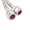 Pair of Flexible Tap Connectors Tails Monobloc M10 x 15mm