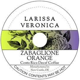 Zabaglione Orange Costa Rica Decaf Coffee (Single Serve K-Cup Pods) (Gourmet, Naturally Flavored, Whole Coffee Beans) (12 pods, ZIN: 575712) - 2 Pack