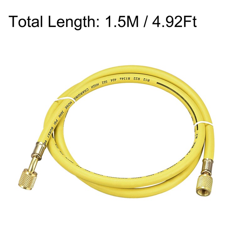 sourcing map Charging Hose 1/4 SAE Thread 4.92 Ft Length