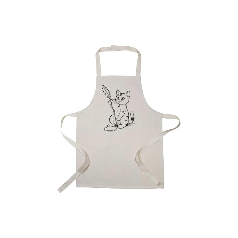 'Cat Playing With A Feather Toy' Kid’s Cooking Apron (AP00064332)
