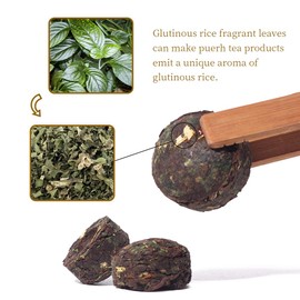 LWXLJMJZC-40pcs Cooked Stick Rice Puerh Tea|Ripe(Shu) Mini Tuo Cha|Yunnan Glutinous Rice Balls Pu erh Cake
