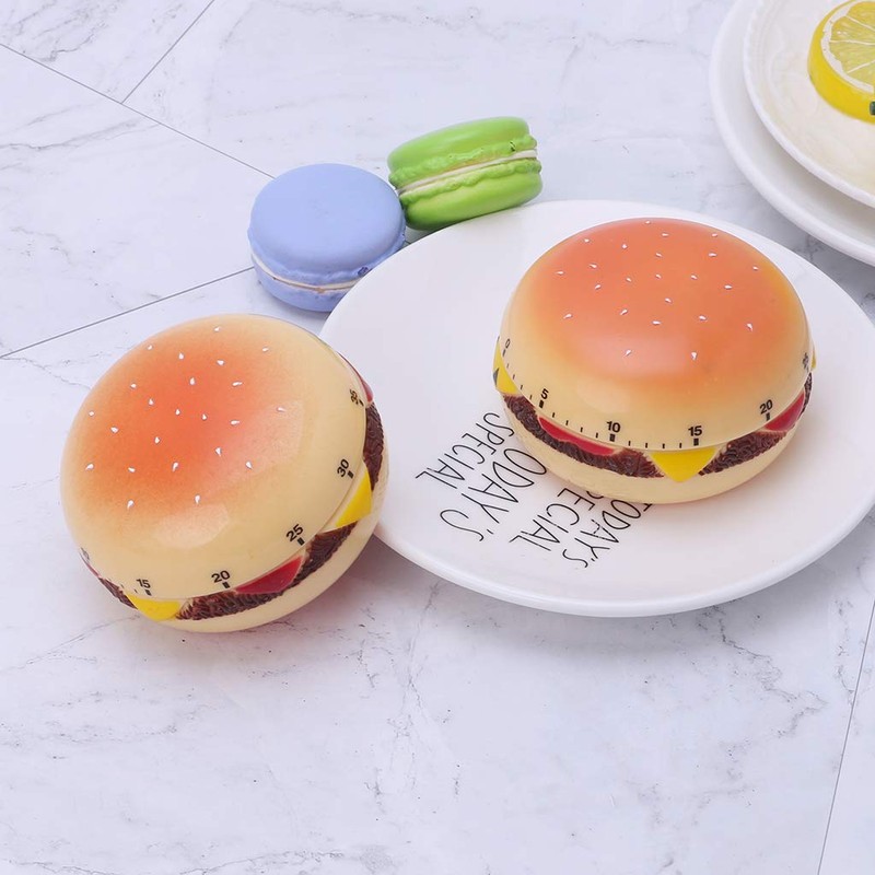DIIOOMIEEU Hamburger 60 Mechanical Timer Countdown Alarm Kitchen Cooking Reminder
