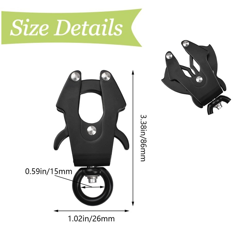 UFURMATE Frog Clip, Space Aluminum Locking Dog Leash Buckle Heavy-Duty