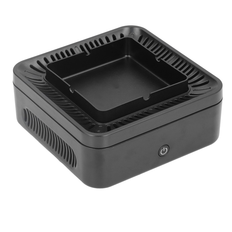 Smokeless Ashtray Gray Home Office Desktop USB Charging Large Air
