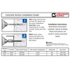 Chenango Supply 1/4 x 2-1/4" Flat Head Concrete Screw Anchor.
