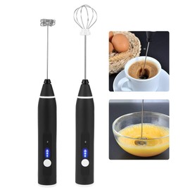 3 Geschwindigkeiten USB wiederaufladbare elektrische Milchschäumer Handkaffeemischer Rührer Egg Beater Kleingeräte