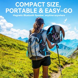 BFUSHIONY Magnetic Bluetooth Speaker - Mini Speaker Bluetooth Wireless, G200 Magnetic Speakers with Phone Stand, RGB Light, Game Mode, 7H Playtime, Mini Speakers for Camping & Home, Gifts for Teens