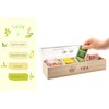 Wooden Tea Box, Tea and Herbal Tea Bag Holder with
