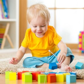 NUOBESTY Wooden Magnetic Fishing Rods Toy Fishing Wooden Magnetic Toys for Toddlers 6pcs/20*1.2cm