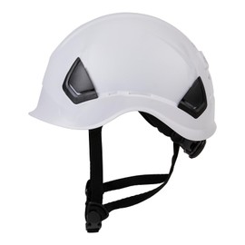 SRsafety Hard hat,Construction Hats with Chin Strap and Adjustable Ventilation System, Safety Hard Hat with Fiber Design 6 Point Adjustable Ratchet Suspension (White)